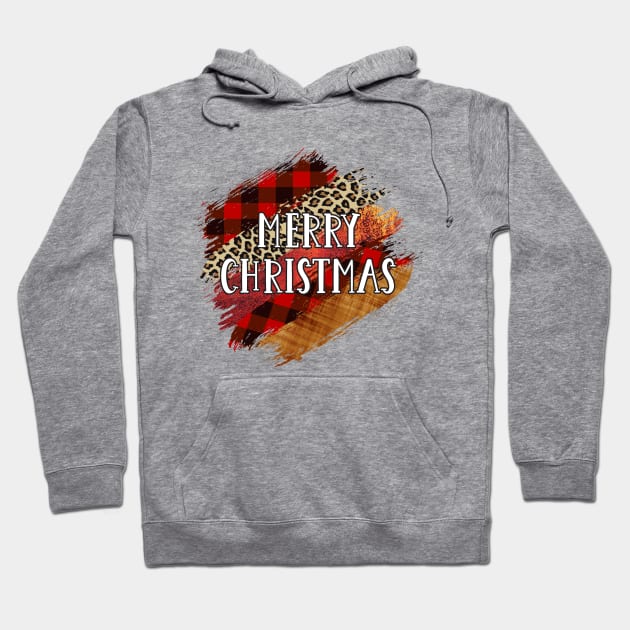 Merry Christmas. Brush Strokes Hoodie by Satic